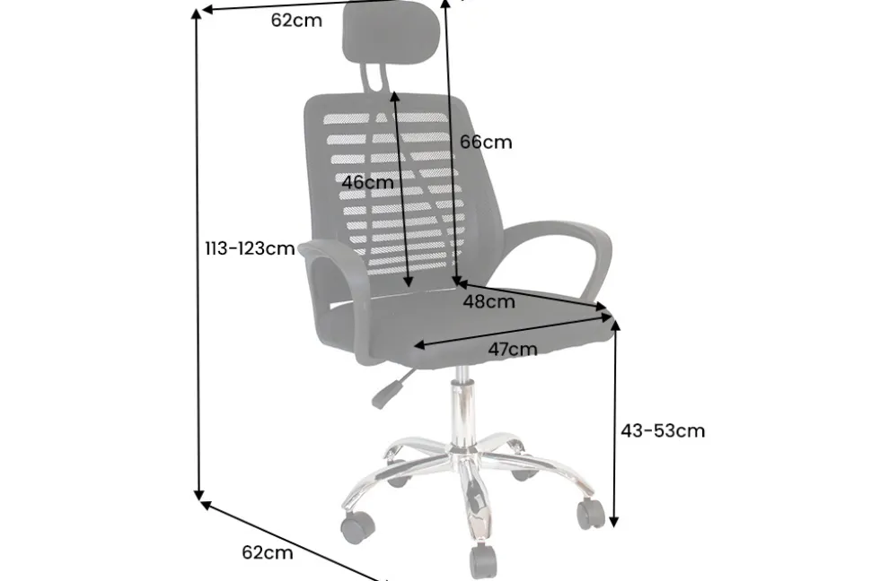 Höhenverstellbarer Bürostuhl YOGA schwarz Butterfly-Mechanik drehbar mit Armlehne