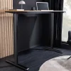 Höhenverstellbarer Schreibtisch OAK DESK 120cm natur Eiche schwarz Metall