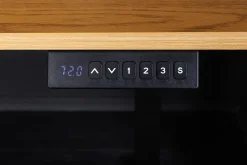 Höhenverstellbarer Schreibtisch OAK DESK 120cm natur Eiche schwarz Metall