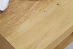 Hängender Nachttisch PURE 50cm natur Mangoholz cream finish Wandregal Schublade