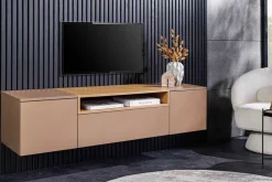 Hängendes TV-Board LOFT 160cm natur grau beige greige drei Fächer mit Schublade