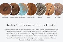 Hängendes TV-Board MYSTIC LIVING 160cm Akazie natur 3D Oberfläche Massivholz