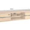 Hängendes TV-Lowboard LIVING EDGE 160cm natur schwarz Wildeiche geölt Baumkante