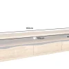 Hängendes TV-Lowboard MAMMUT 160cm braun Akazie honey finish Massivholz Baumkante