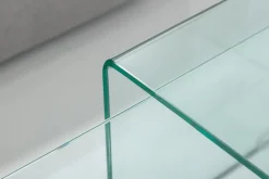 Hochwertiges 2er Set Glas Couchtisch FANTOME 100cm transparent