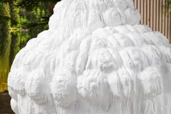 Imposanter XXL Kopf BUDDHA 110cm weiß GRC Beton