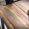 Industrial Beistelltisch SCANDINAVIA 60cm Akazie Massivholz Laptoptisch mit Tablet-Halterung