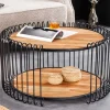 Industrial Couchtisch TRUE ELEMENTS 70cm natur Akazie Massivholz