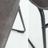 Industrial Design Stuhl DJANGO vintage grau mit Eisengestell