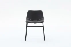 Industrial Design Stuhl DJANGO grau Cord mit Metallgestell