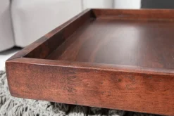 Industrial 2er Set Couchtisch ELEMENTS 60cm Mocha Buche abnehmbares Tablett