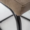 Industrial Freischwinger Stuhl MODENA vintage taupe mit Ziersteppung