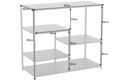 Industrial Regal DURA STEEL 90cm schwarz Metall Konsole