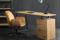 Industrial Schreibtisch STUDIO 160cm Eichenoptik mit 3 Schubladen