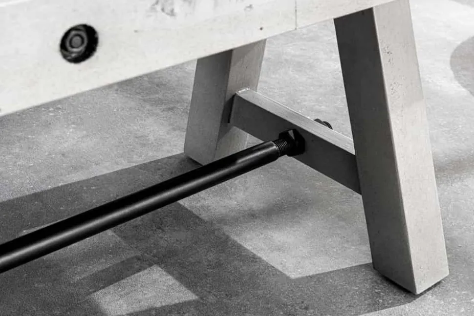 Industrial Sitzbank FINCA 165cm grau Pinie recyceltes Massivholz Eisen