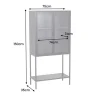 Industrial Vitrine DURA STEEL 150cm schwarz Metall Glas Highboard