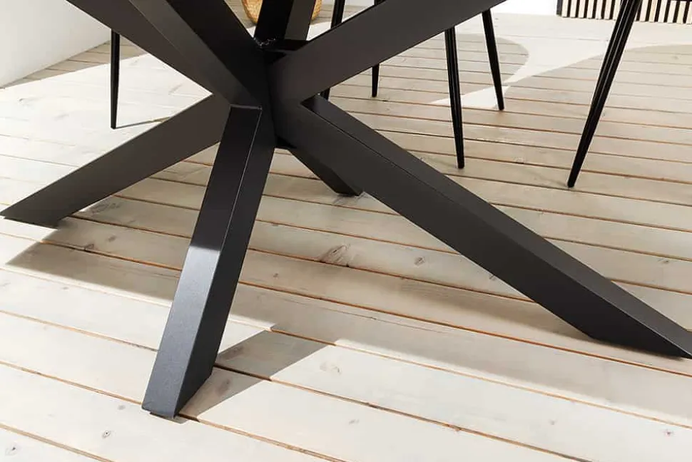 In- und Outdoor Esstisch GALAXIE 200cm anthrazit Keramik Aluminium wetterfest