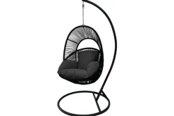 In- und Outdoor Hängesessel AIR ROPE anthrazit schwarz inkl. Kissen