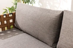 In- und Outdoor Lounge-Sofa UNIQUE 185cm schwarz braun grau Aluminium 2-Sitzer inkl. Kissen