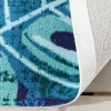 In- und Outdoor Teppich LEAF 240x160cm blau grün Blatt-Design wetterfest
