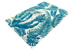 In- und Outdoor Teppich LEAF 180x120cm grün beige Blatt-Design Läufer wetterfest