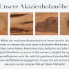 Massive Baumstamm Bank MAMMUT NATURE 160cm Akazienholz 3,5cm dicke Platte