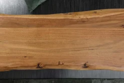 Massive Baumstamm Bank MAMMUT NATURE 160cm Akazienholz 3,5cm dicke Platte