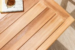 Massiver Beistelltisch EMPIRE TEAK 45cm natur Teakholz wetterfest