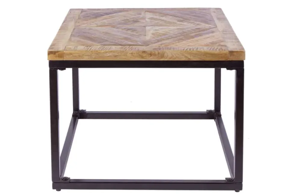 Massiver Beistelltisch INFINITY HOME 60cm Mangoholz Industrial Design