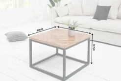 Massiver Beistelltisch INFINITY HOME 60cm Mangoholz Industrial Design