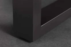 Massiver Couchtisch GENESIS 110cm braun anthrazit Akazie Baumkante Kufengestell