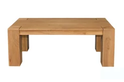 Massiver Couchtisch MAKASSAR 100cm natur Mangoholz cream finish einzigartige Maserung
