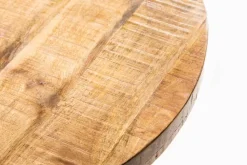 Massiver Esstisch IRON CRAFT 80cm rund natur Mangoholz