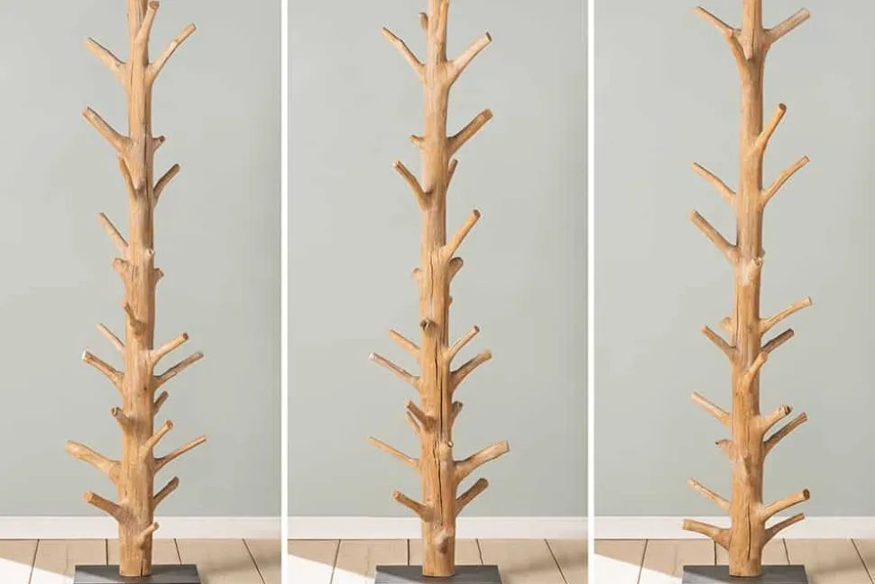 Massiver Garderobenständer TREE NATURE 170cm natur Holz Kleiderständer