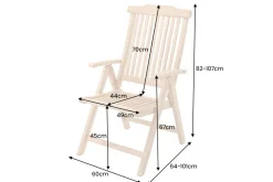 Massiver Gartenstuhl EMPIRE TEAK Teakholz klappbar
