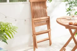 Massiver Gartenstuhl EMPIRE TEAK Teakholz klappbar Hochlehner wetterfest