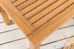 Massiver Gartentisch BALI 100cm Akazienholz wetterfest Outdoor-Loungetisch