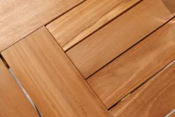 Massiver Gartentisch EMPIRE TEAK 100cm natur Teakholz rund klappbar Outdoor Balkontisch
