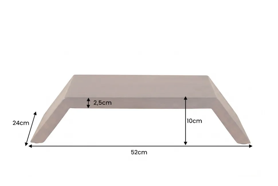 Massiver Monitorständer GATSBY 50cm braun Mangoholz Bildschirmständer Erhöhung