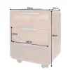 Massiver Rollcontainer CUBUS 60cm braun Sheeshamholz stone finish drei Schubladen