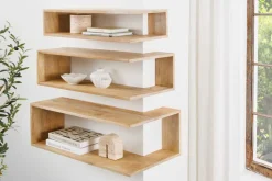 Massives 3er Set Wandregale SURREAL 65cm natur Außenecke Mangoholz