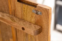 Massives Highboard SCORPION 120cm braun Mangoholz aufwendige 3D Schnitzereien