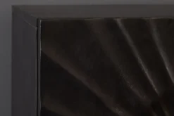 Massives Highboard SCORPION 120cm schwarz Mangoholz aufwendige 3D Schnitzereien