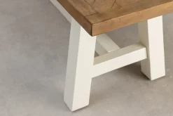 Massive Sitzbank HAMPTONS 160cm hellbraun creme Pinienholz