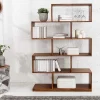 Massives Regal MAKASSAR XL 150cm braun Sheesham stone finish Bücherregal