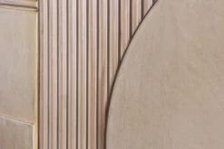Massives Sideboard ART DECO 170cm weiß gekälkt Mangoholz 3D-Front handmade