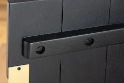 Massives Sideboard GATSBY 160cm schwarz gold Mangoholz Retro handmade