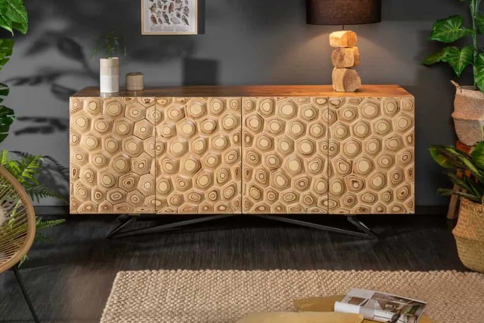 Massives Sideboard ORGANIC LIVING 175cm Mangoholz organisches Design
