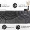 Massives Sideboard SCORPION 180cm schwarz hängend Mangoholz 3D-Design