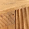 Massives TV-Board ART DECO 170cm cream finish beige Mangoholz abgerundet